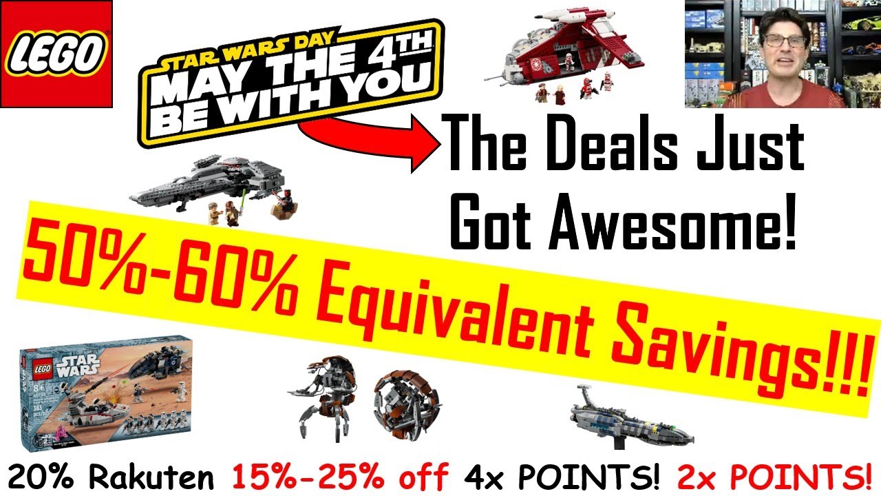 LEGO May The 4th Deals JUST GOT BETTER!!!! - Up To 60% Savings & Promos On Star Wars Sets - 2025