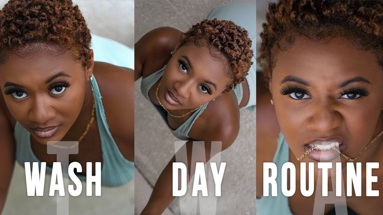 MY RECENT MOISTURIZING WASH DAY ROUTINE for Natural Type 4 Colored TWA | 45 MINUTE ROUTINE |TIECE TV