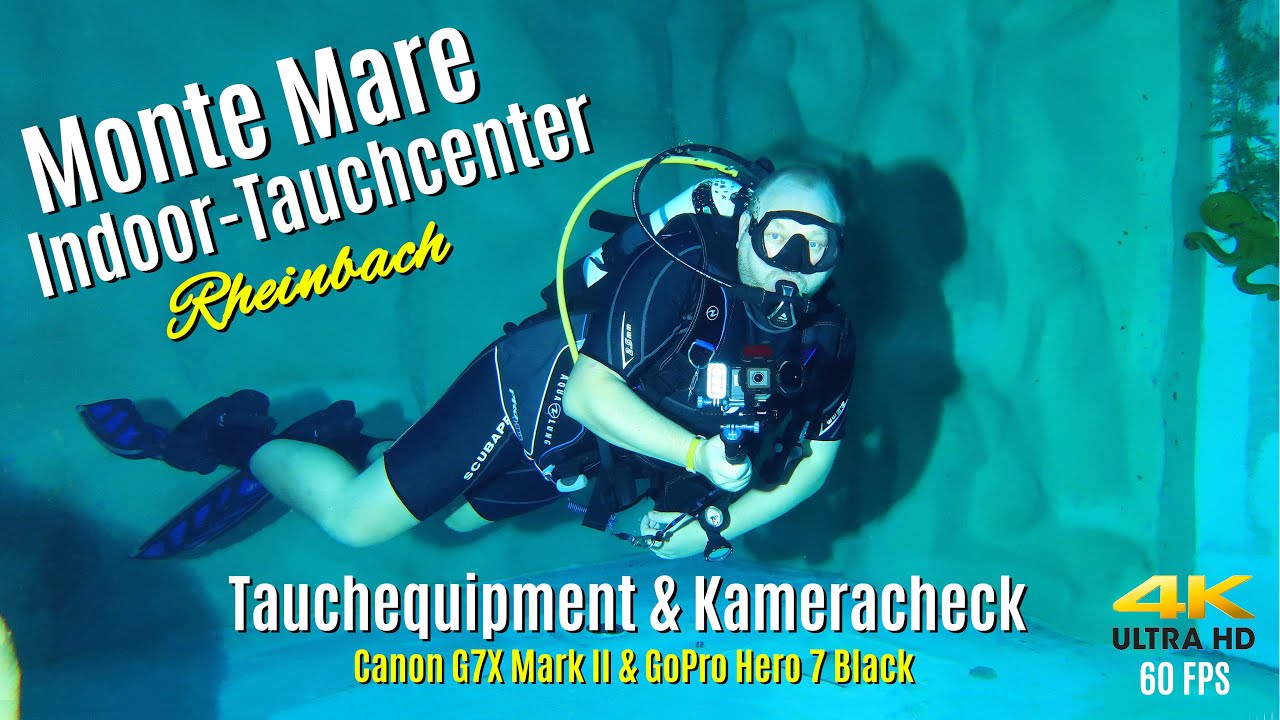 Monte Mare Indoortauchcenter Rheinbach - Equipment & Kamera Check 4K/60FPS 🤿 2019