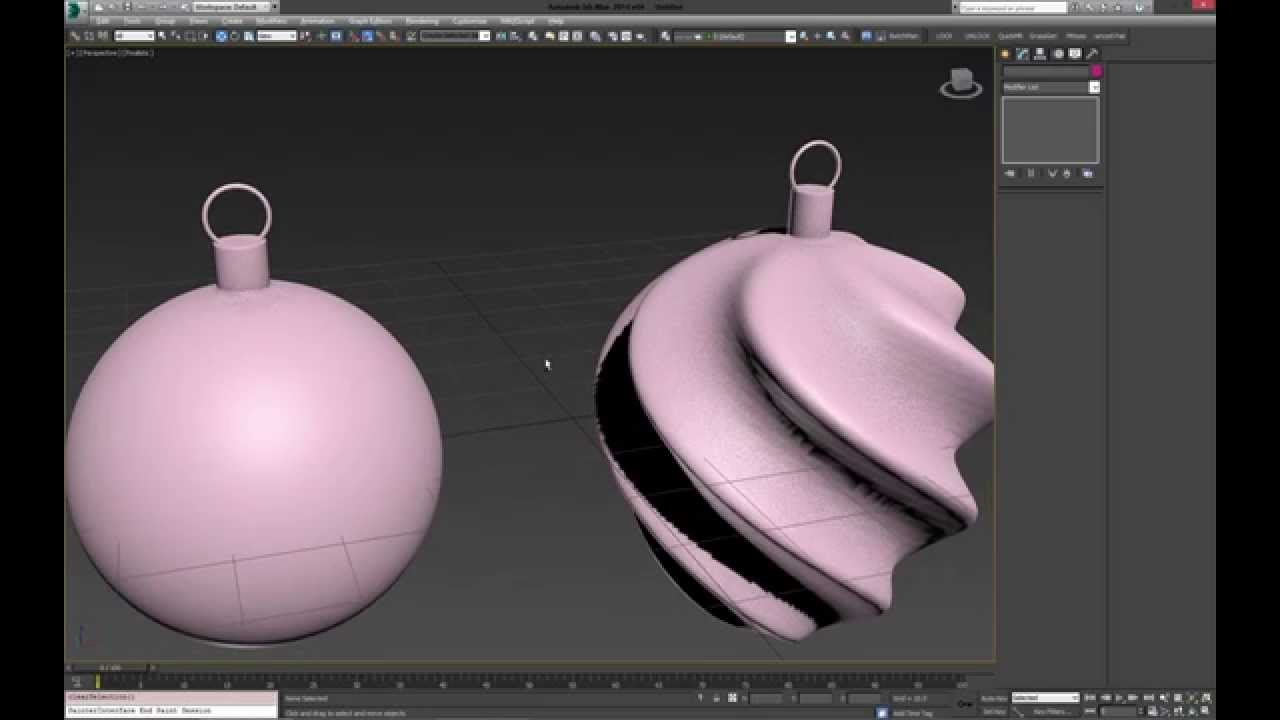 Christmas Wreath in 3ds Max: 2. Modeling the decorations