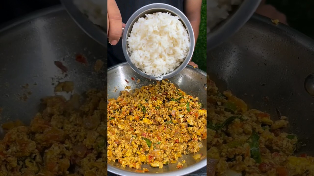Simple Egg Rice Recipe 😎🔥#diet #fitness #bodybuilding #gym