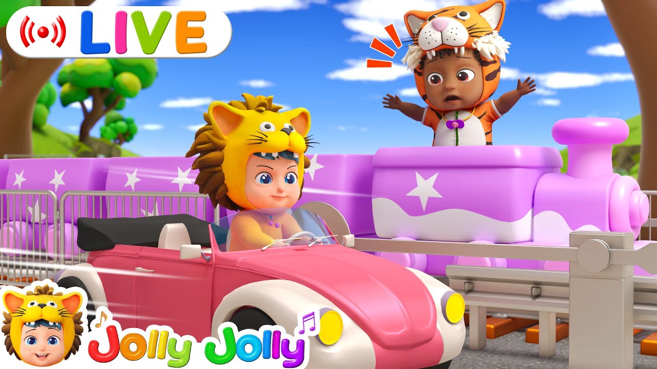 LIVE🔴Best Jolly's Songs | Wheels On The Vehicles, Baa Baa Black Sheep + More | Nursery Rhymes