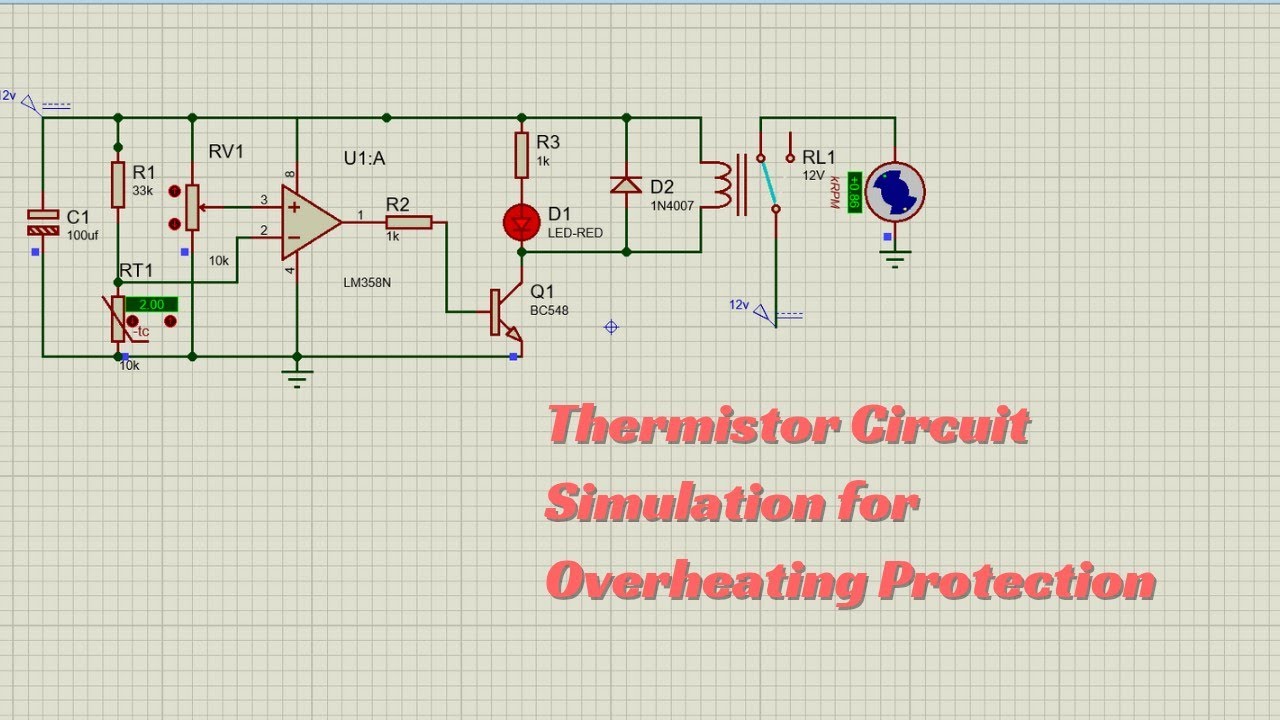 DIY Temperature Control Circuit Simulation | Proteus Tutorial with LM358 & Relay