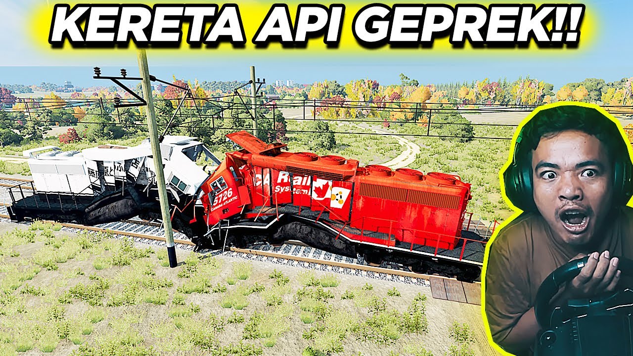 🚄💥Kereta API VS Kereta Racing! - BeamNG Drive