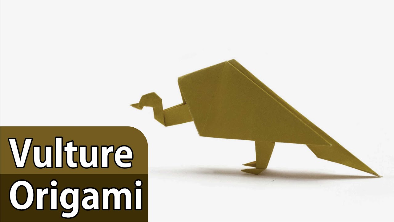 Folding Paper Vulture Tutorial Origami ; Origami Easy