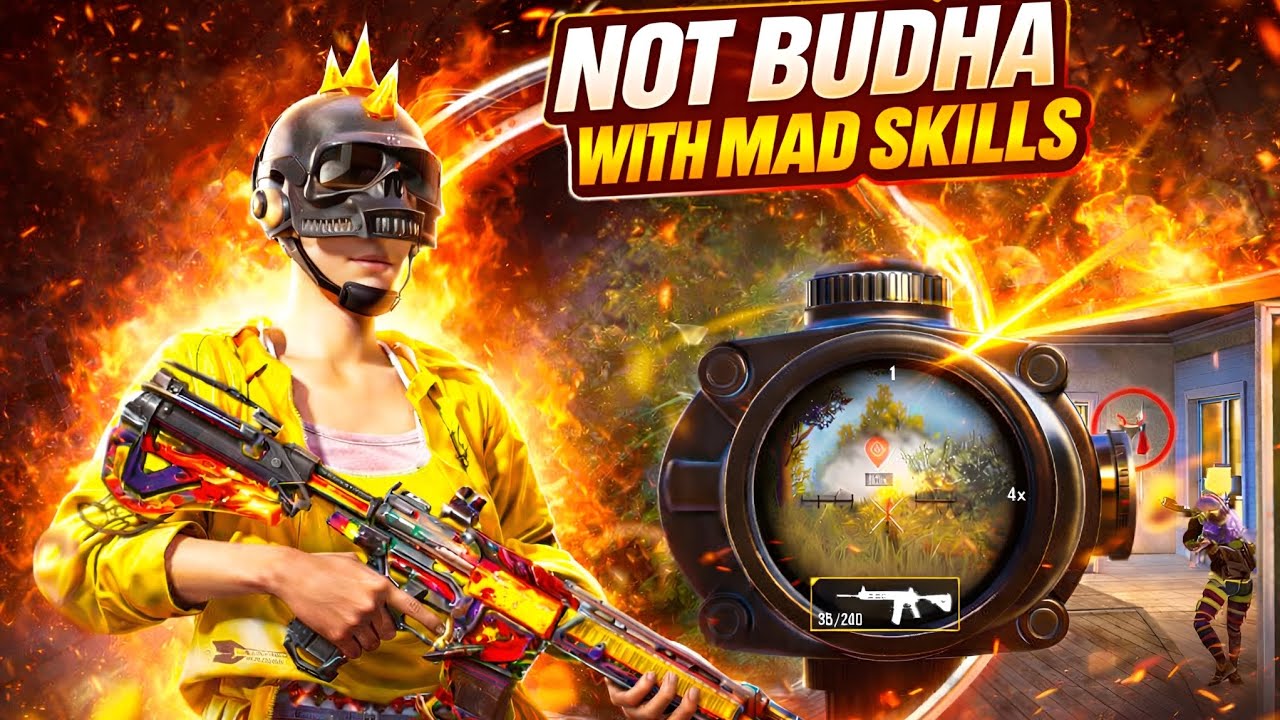 4 Enemies Rushed Me..BIG Mistake!🔥NOT BUDHA WITH MAD SKILLS.