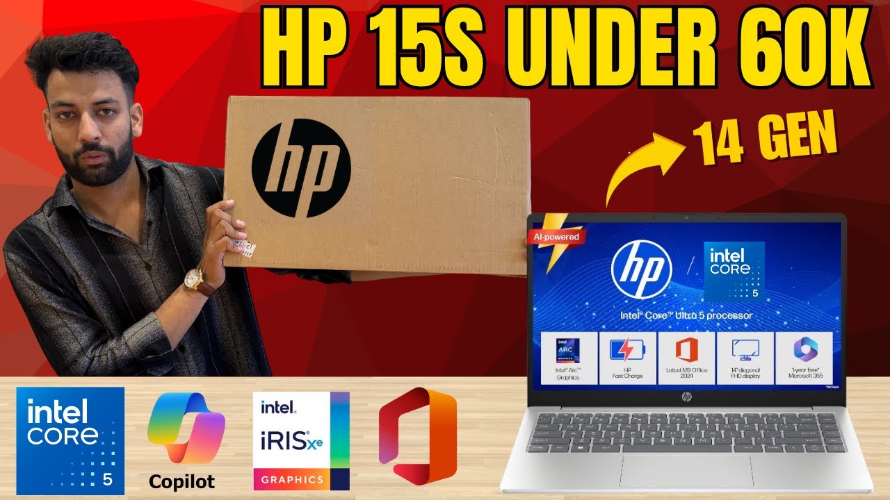 Hp 15s 14th Gen | Best HP Laptop Under 60000/- | Core 5 120U 14th Generation Laptop ⚡️