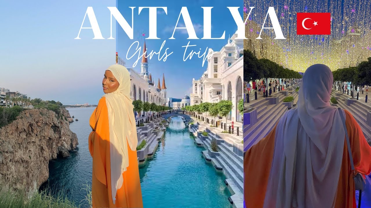 ANTALYA GIRLS TRIP 🌊✨ TRAVEL VLOG | Beach Days, Dudden Waterfall, Halal Hotel and Land Of Legends 🇹🇷