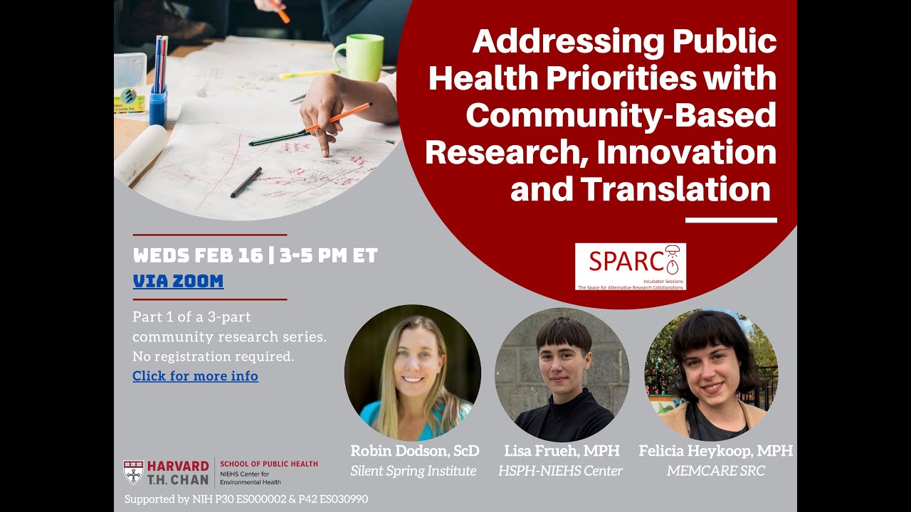 Addressing Public Health Priorities with Community-Based Research, Innovation & Translation(2/16/22)
