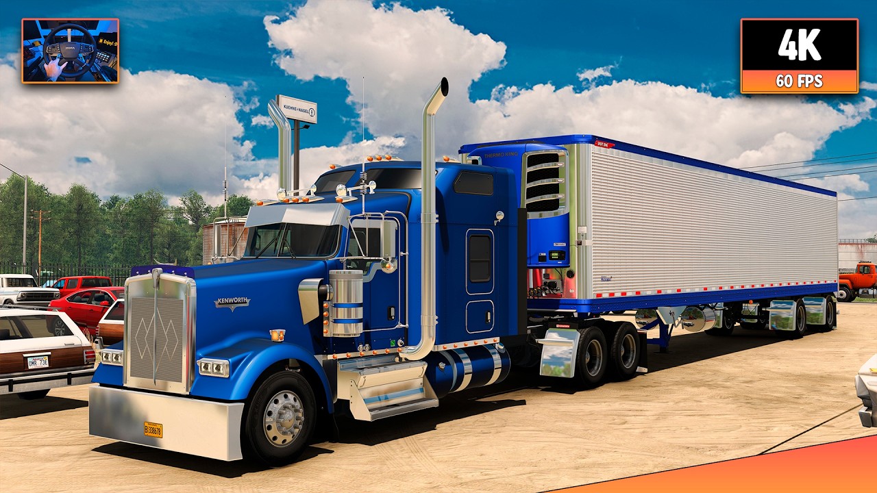 Kenworth W900 + CAT 3406B | Springfield - El Dorado | ATS 1.58 4K Gameplay + Wheel Cam