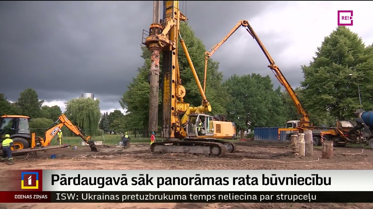 Pārdaugavā sāk panorāmas rata būvniecību