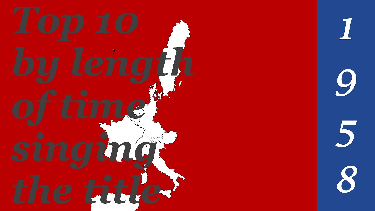 Eurovision 1958 - Top 10 by length of time singing the title