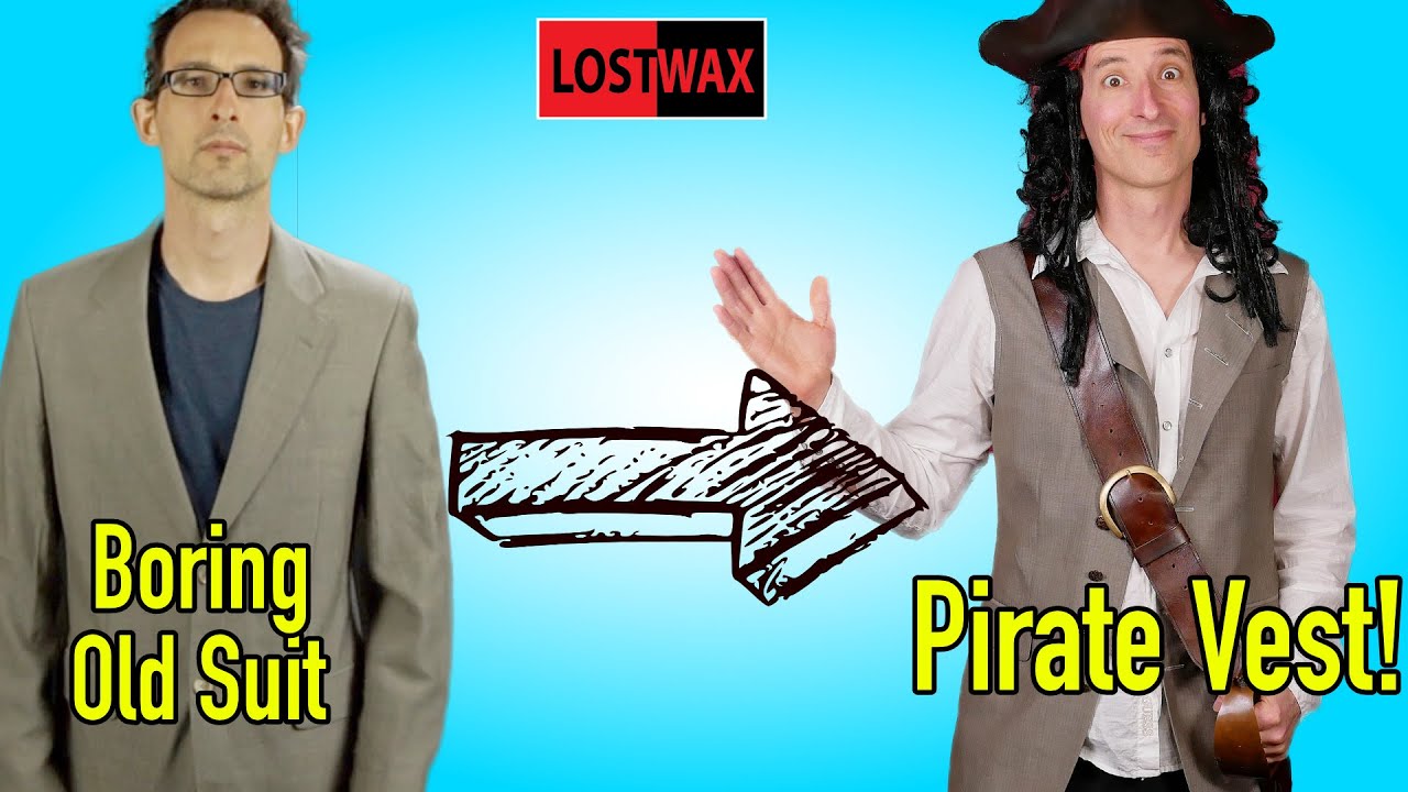 Boring to Buccaneer‼️ Make a Pirate Vest From an Old Suit Jacket | DIY Pirate Costume for Cheap.