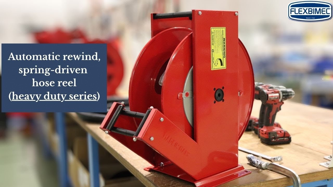 HEAVY DUTY HOSE REEL - HOW TO INSTALL, LOAD AND REPLACE HOSE SAFELY