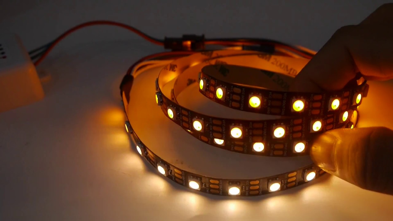 SK6812 WWA LED Strip Amber Warm White Color Ajustable