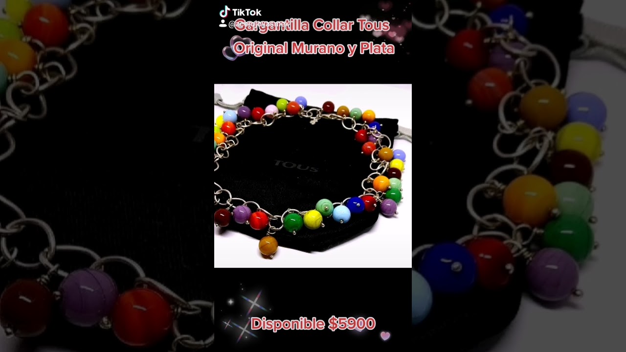 Gargantilla Collar Tous Original Murano Plata Fina 40 cm Largo