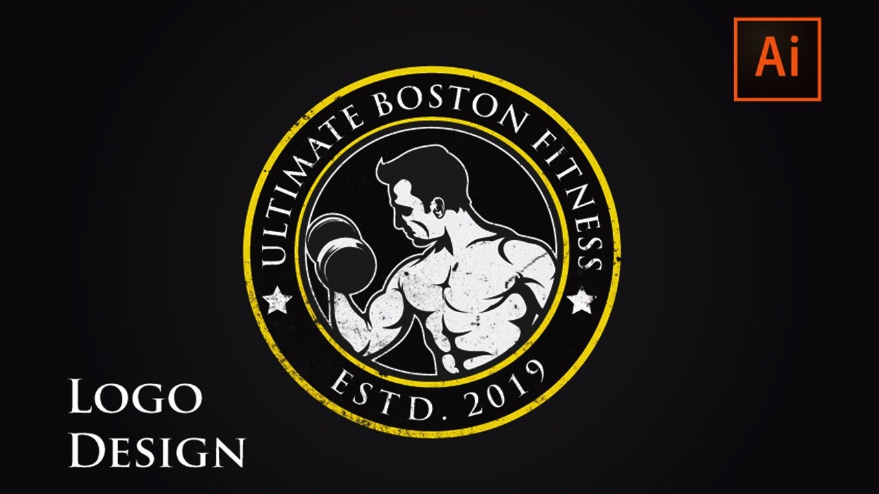 Fitness Logo Design - Adobe Illustrator cc | Logo Design Tutorial