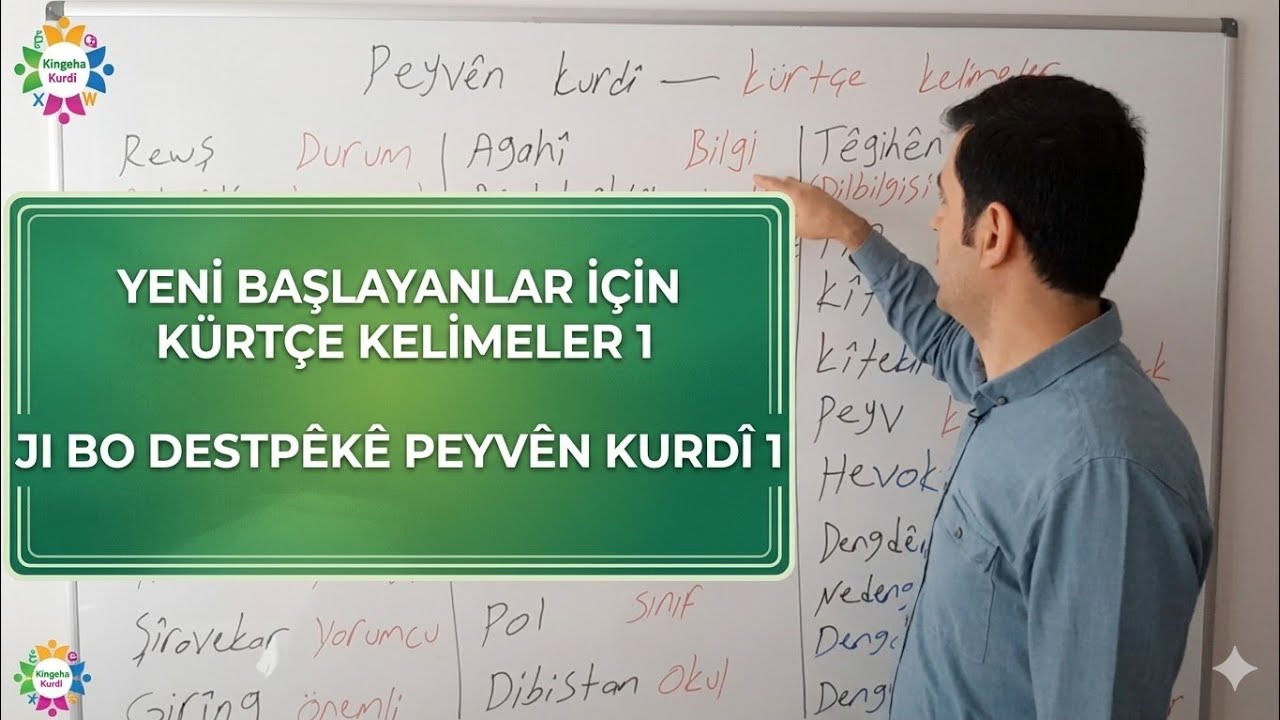 Yeni başlayanlar için Kürtçe kelimeler  1 / Ji bo destpêkê peyvên kurdî 1