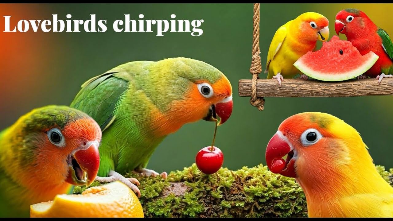Lovebird Chirping: Soothing Sounds for Relaxation 🧡 #birdsounds #lovebirds