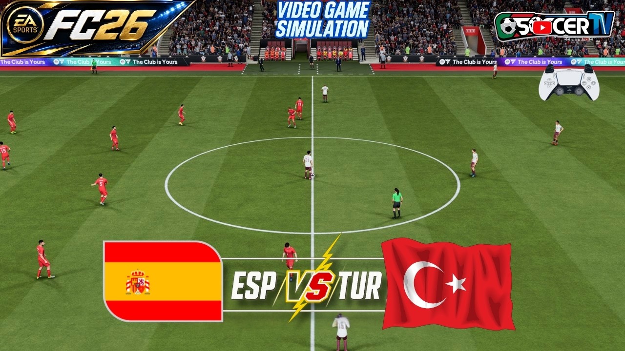 26 июля 2026 г. | Испания &mdash; Турция | EA SPORTS FC 26 Полный матч Геймплейная симуляция | PC 2K60
