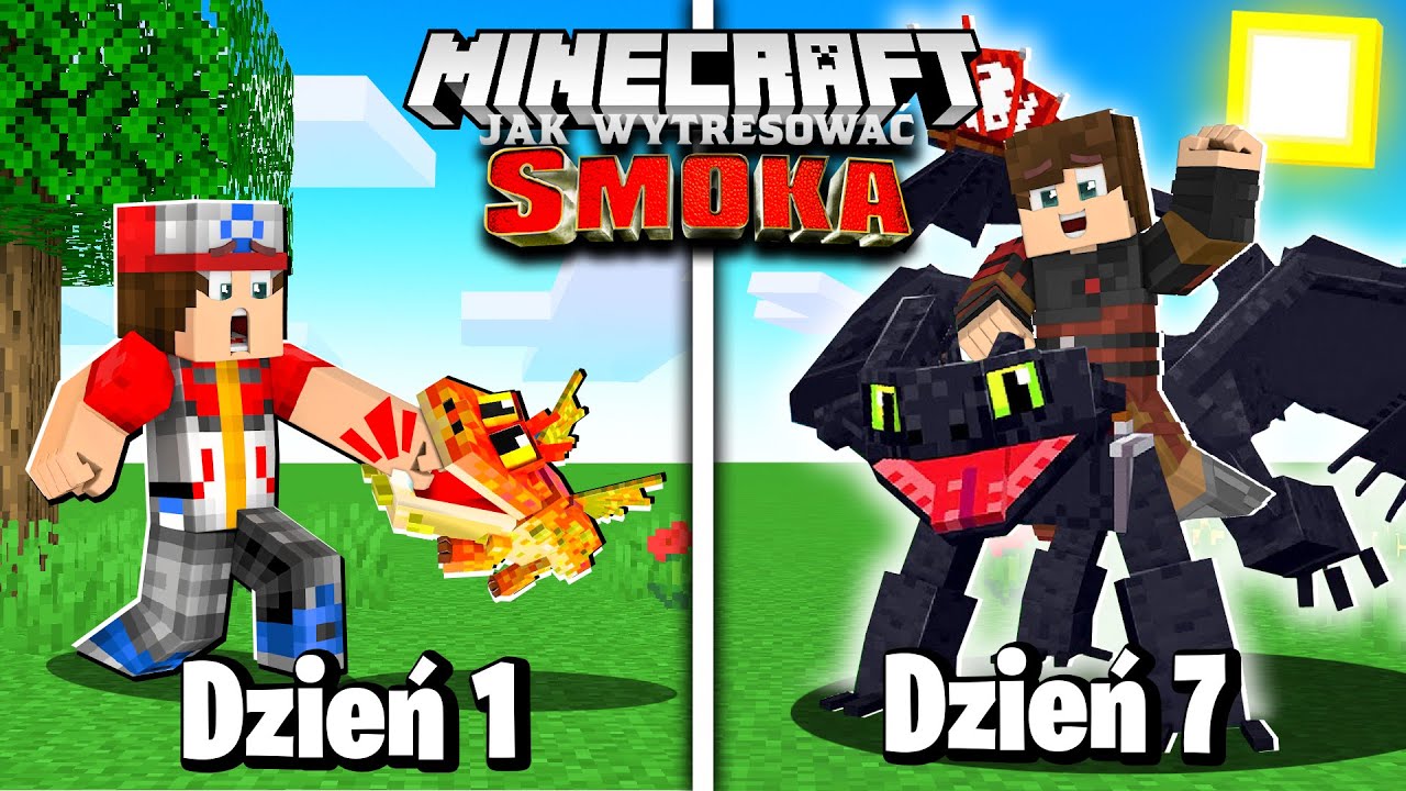 Przeżyłem 7 DNI na świecie z filmu... JAK WYTRESOWAĆ SMOKA w Minecraft!