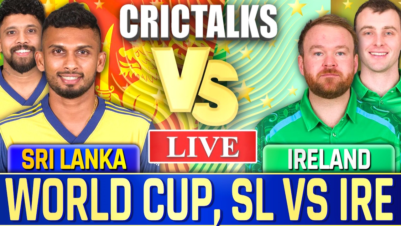 🔴 Live: SL v IRE, World Cup, Cricket Live Match Today Scores & Commentary, Last 8 Overs