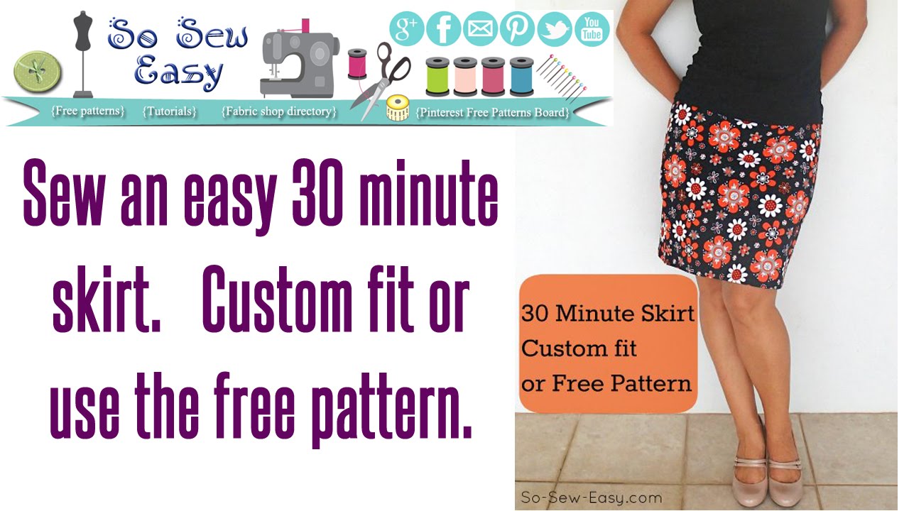 30 minute skirt - sew an easy stretch skirt in minutes