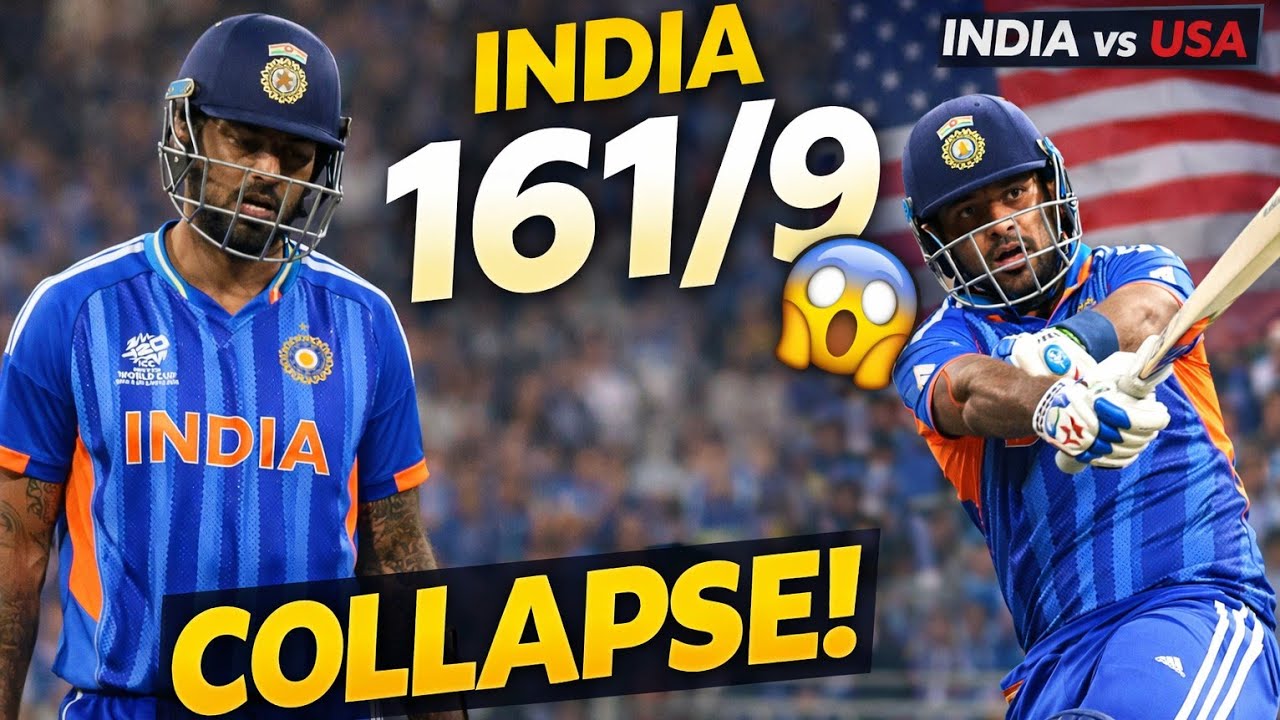 INDIA 161/9 😱 USA ke khilaf ladkhadai batting | Mid Innings LIVE 🔴