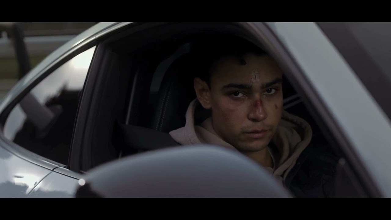 Gran Turismo Movie 2023 - Jann gets back in car after crash