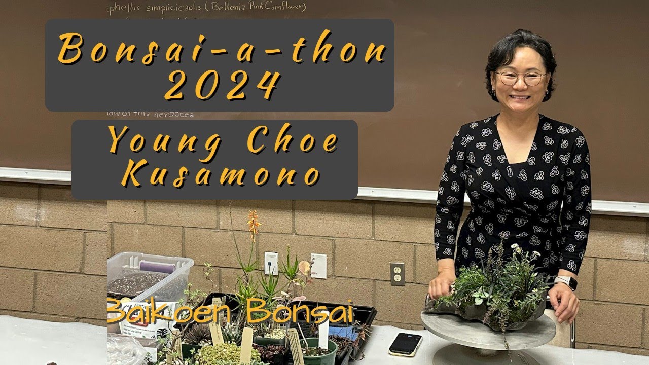 2024 Bonsai-A-Thon - Young Choe Kusamono Demonstration  - Bonsai Exhibition  - Baikoen Bonsai Club