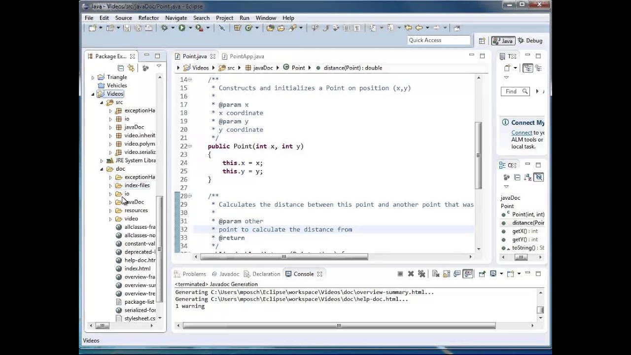 Intro to JavaDoc - 2 of 2