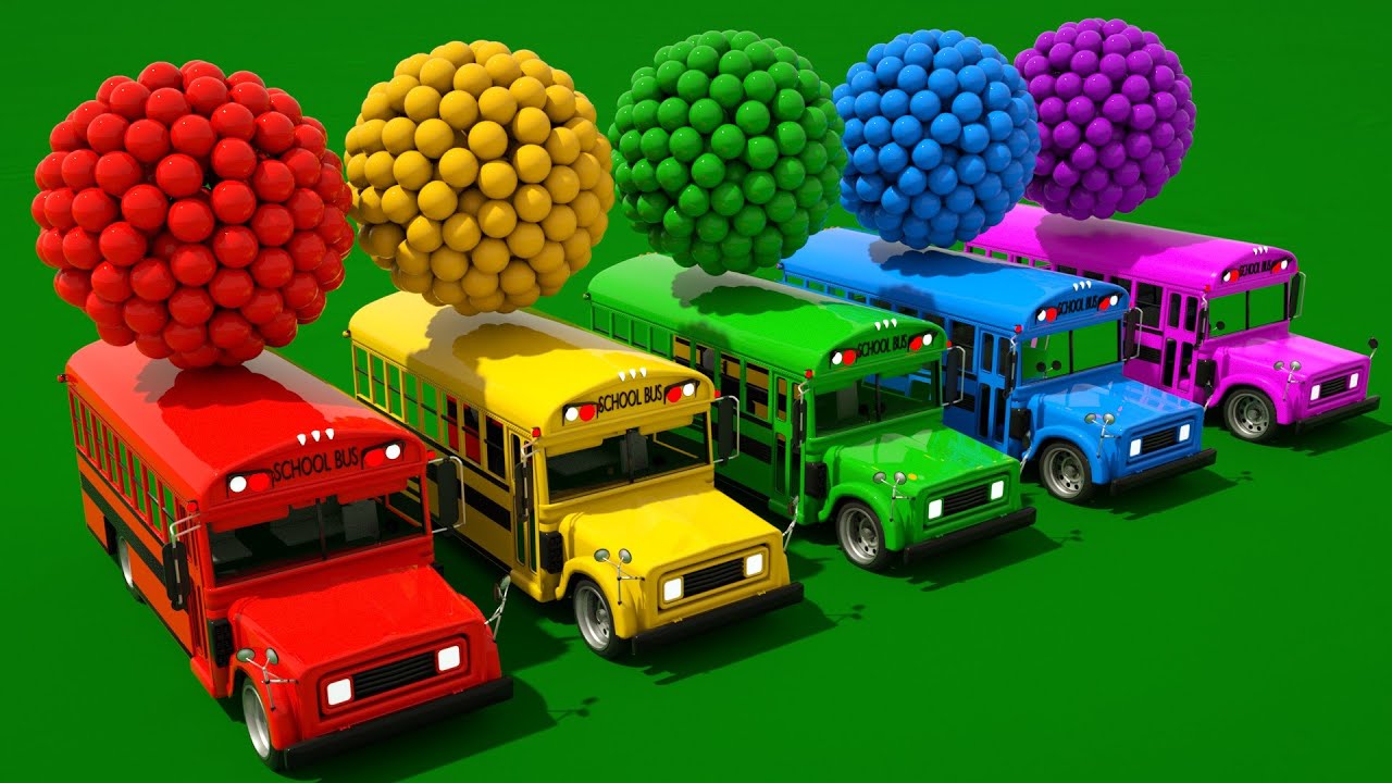 Color Balls & Sing a Song! | Wheels On the Bus song | Baby Nursery Rhymes & Kids Songs