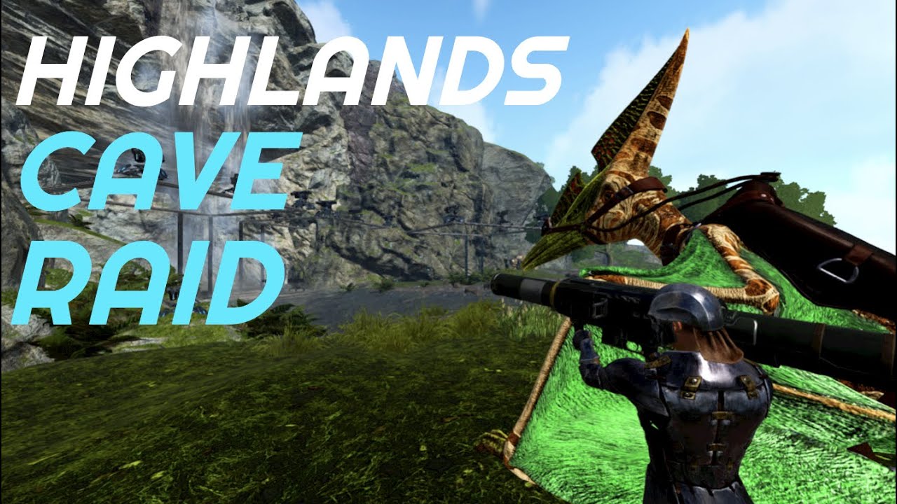 Claiming And Raiding The BROKEN Highlands Cave On MTS-ARK: Survival Evolved