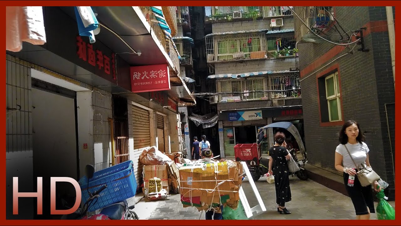 【HD】Walk through Rustic Backstreets of Chongqing, China | Cyberpunk Urban Jungle