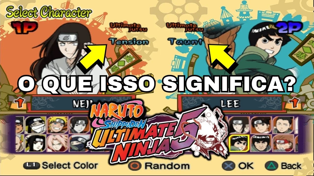 EXPLICANDO TODAS AS 6 CATEGORIAS DE PERSONAGENS DO ULTIMATE NINJA 5 