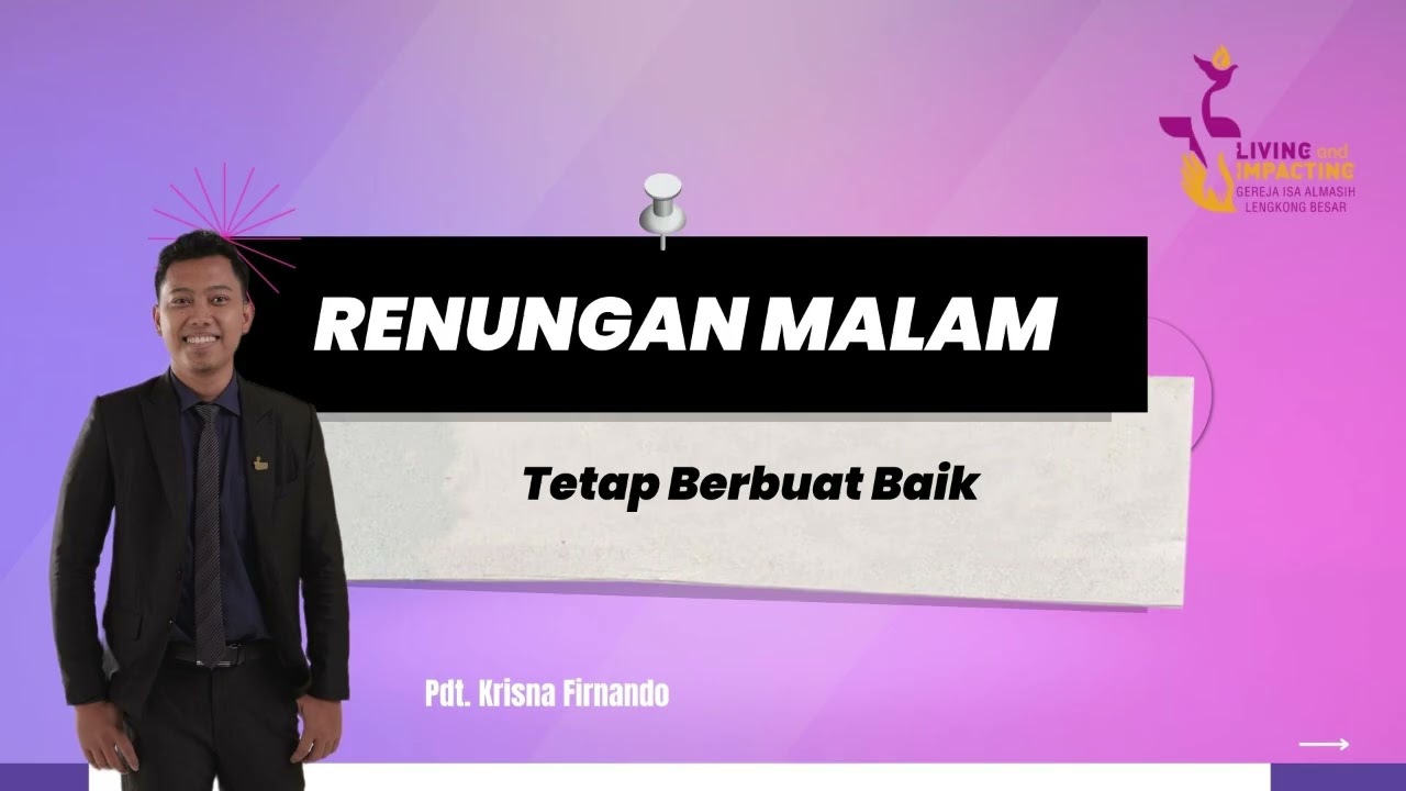 Tetap Berbuat Baik // 1 Petrus 2:20 // REMA GIA LB, 01 Maret 2026 //