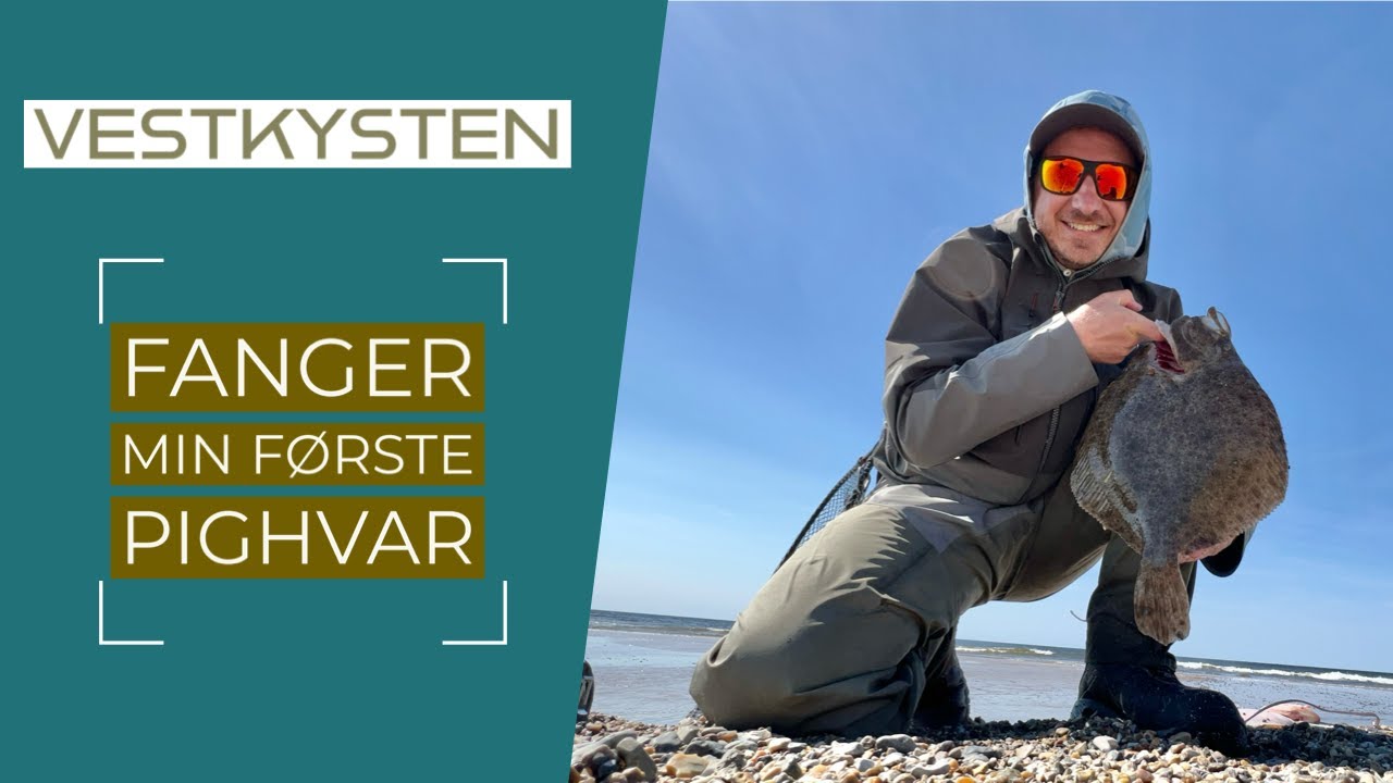Fang en Pighvar, Pighvar fiskeri på vestkysten. Min første Pighvar. Steinbutt an der Westküste.