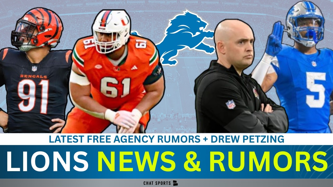 Lions News: Dolphins Blocked From Interview, Drew Petzing Speaks + Free Agency 2026 Rumors