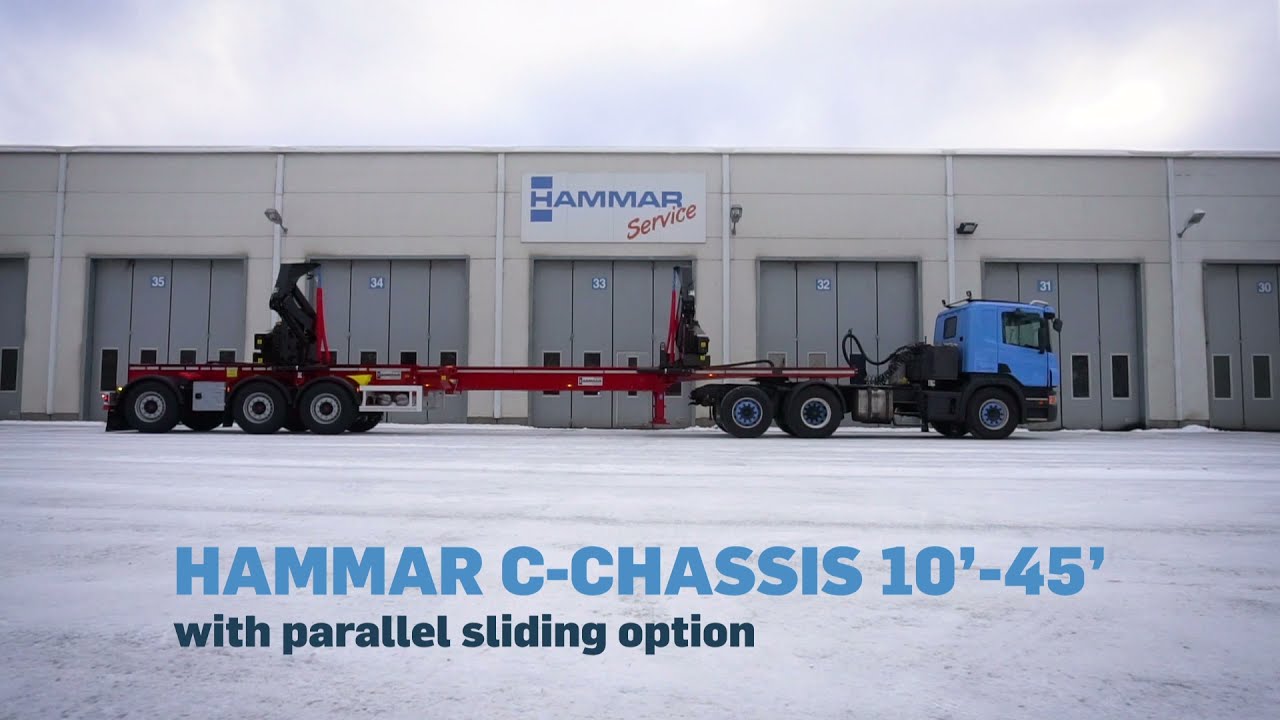 Telescopic Sideloader chassis with Hammar parallel sliding option