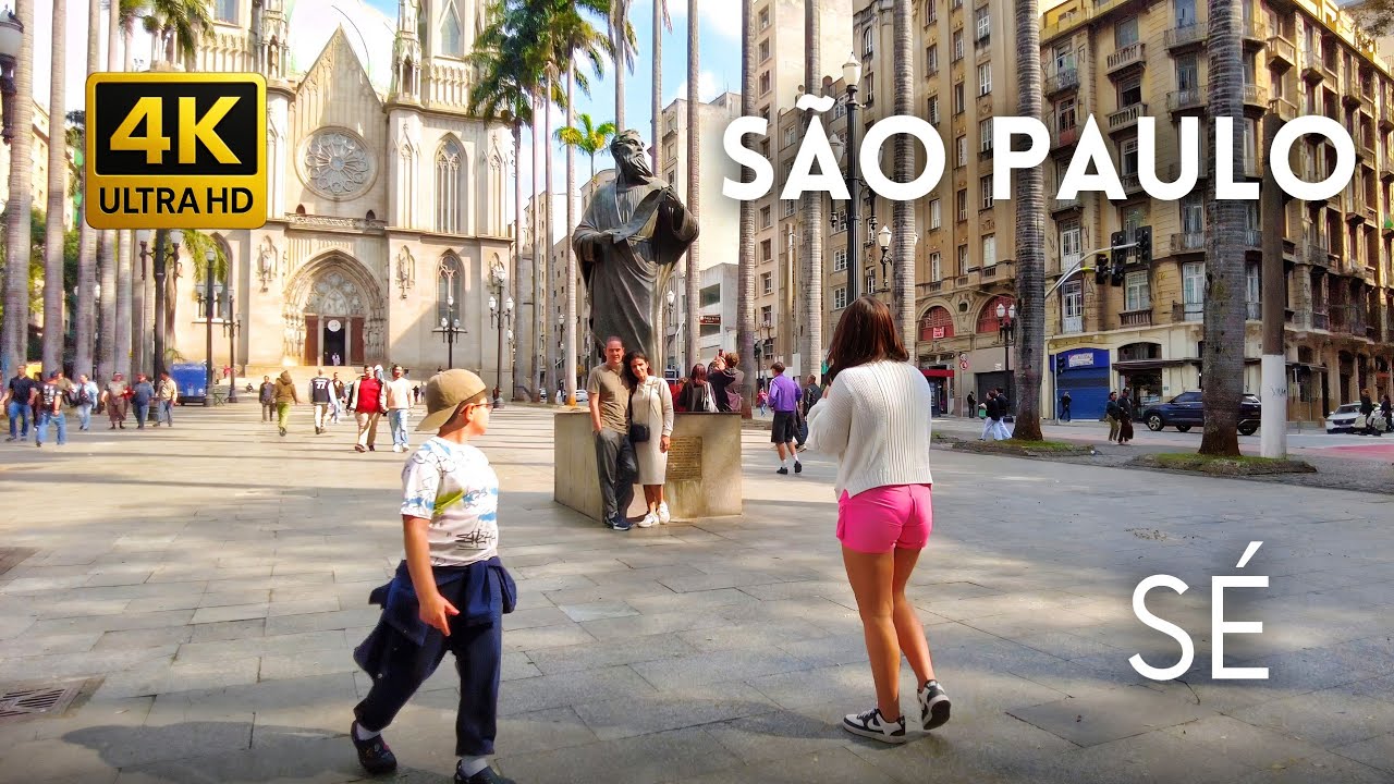 🇧🇷 Caminhando pela S&eacute;, Centro, S&atilde;o Paulo 4K