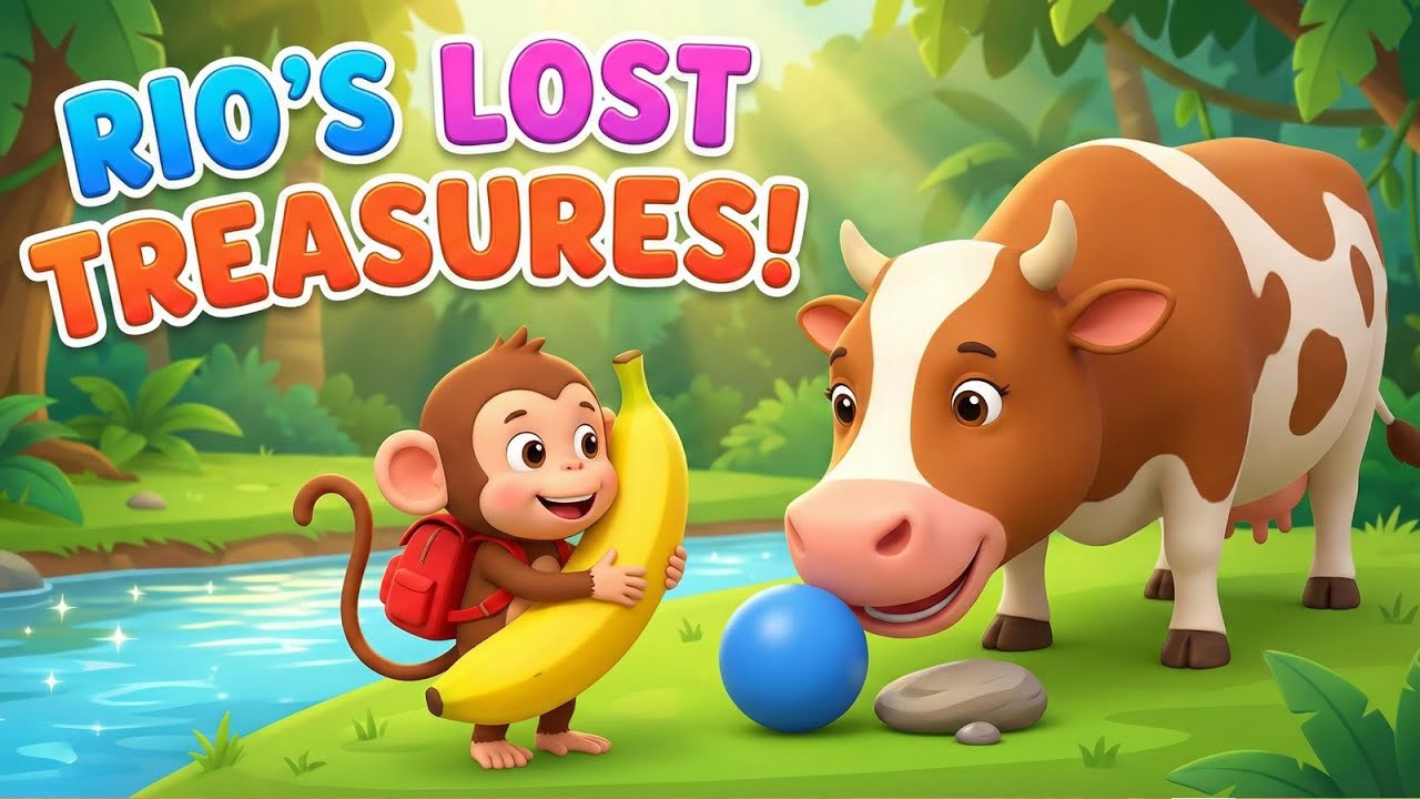 Little Monkey’s Jungle Fear | Mooing Friend Brings Back His Cheer | Kids Jungle Show
