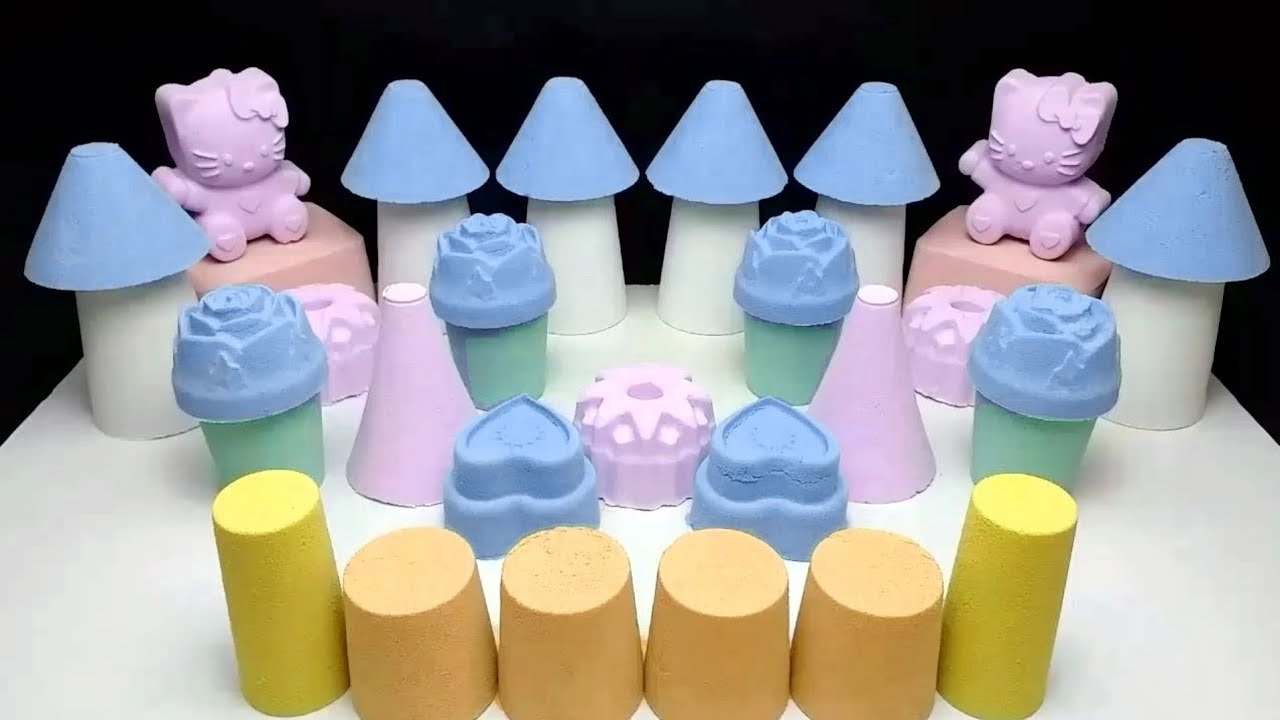 ASMR so relaxing crispy baking soda | pastel colors