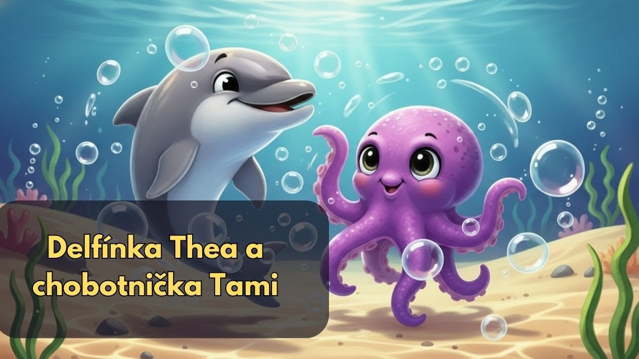🐬 Delfínka Thea a chobotnička Tami✨ Audiopohádka pro děti o sdílené radosti + relaxace na dobrou noc