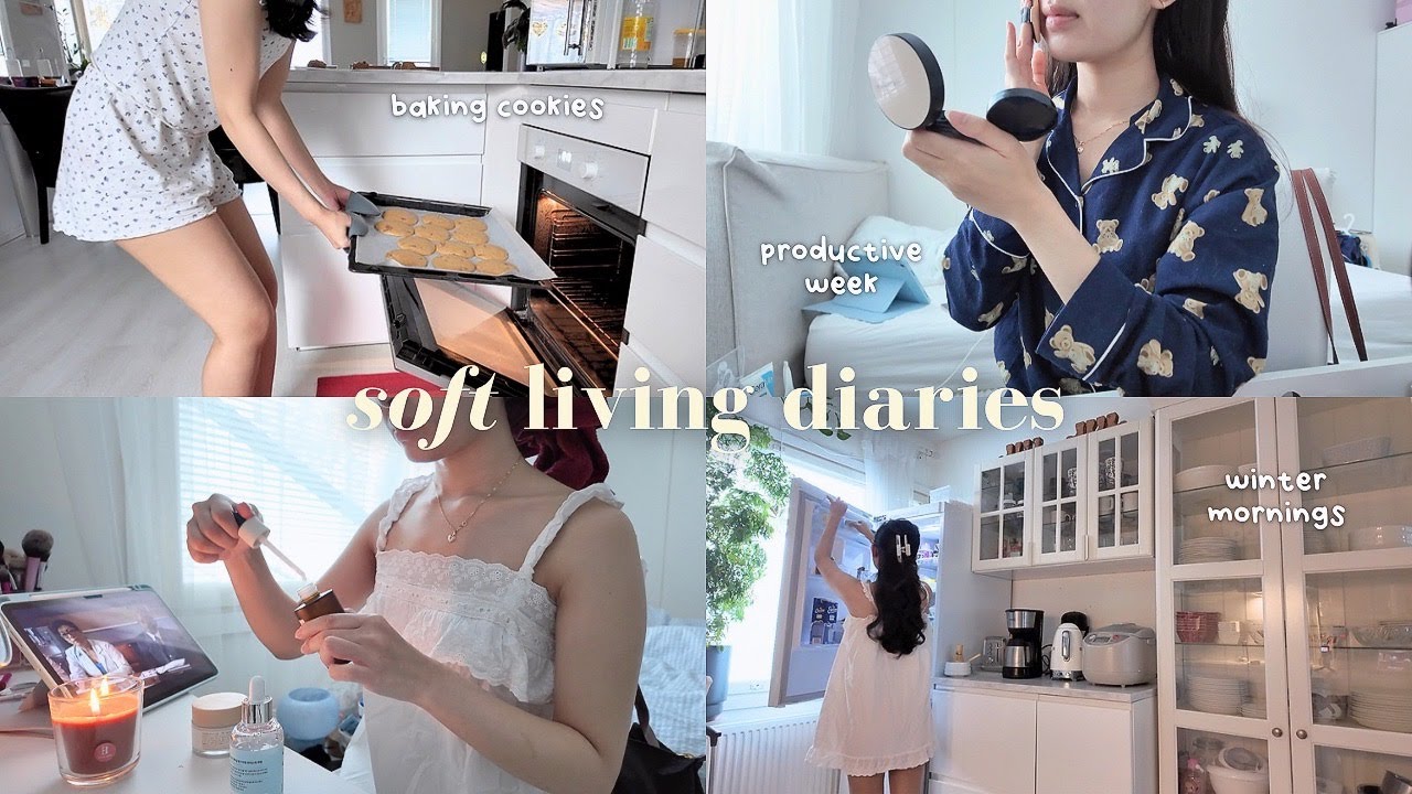After 9-5 calm & productive week 💌 baking cookies, winter mornings, knitting & drawing, cooking