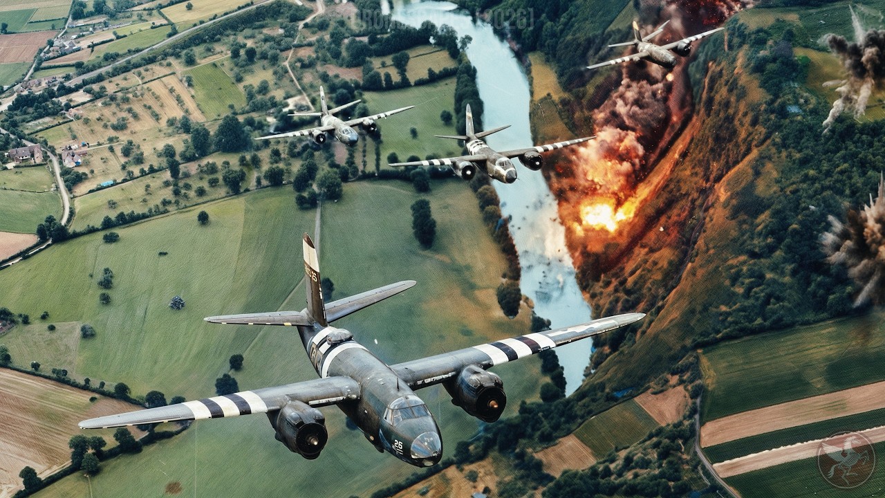 B-17 Flying Fortresses and Fighter Escorts: The Tactics That Won WWII. Restored Footage 4K