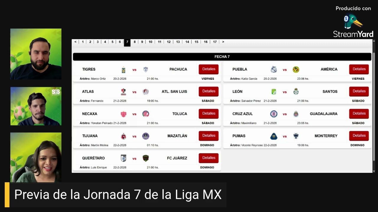 Previa Liga MX - Jornada 7 - Clausura 2026 | Fútbol