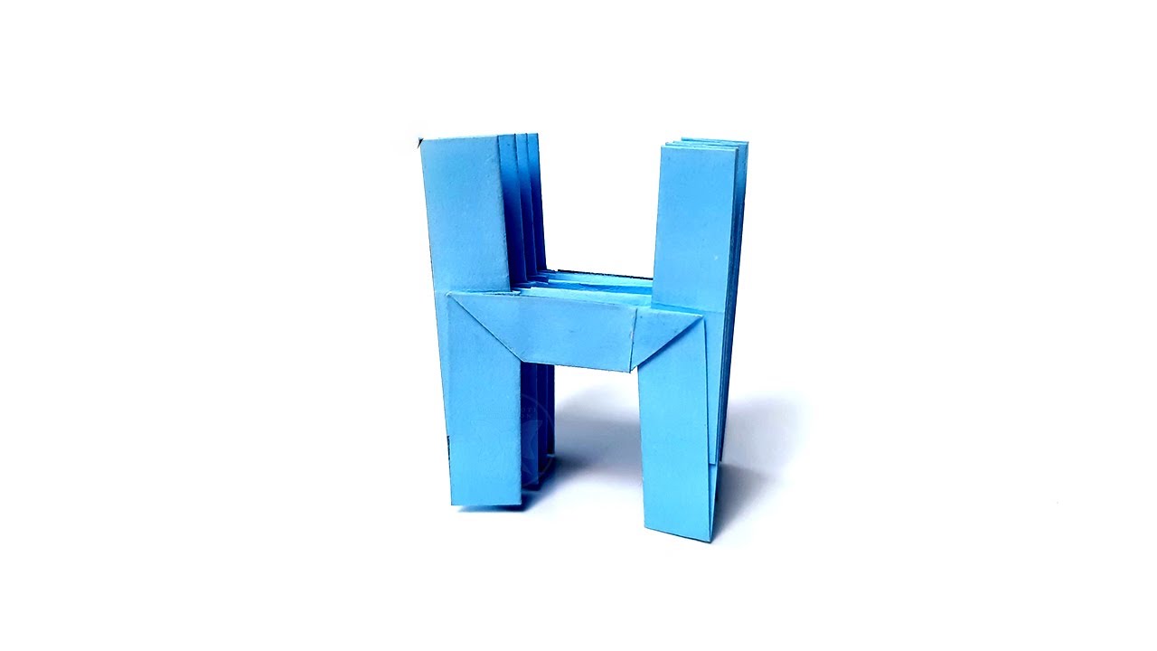 How to Make Paper Letter H step by step - Origami Letter H making tutorial
