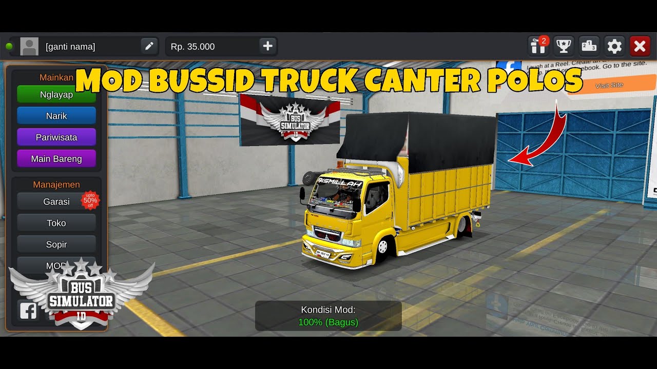 CARA PASANG MOD BUSSID TRUCK CANTER POLOS