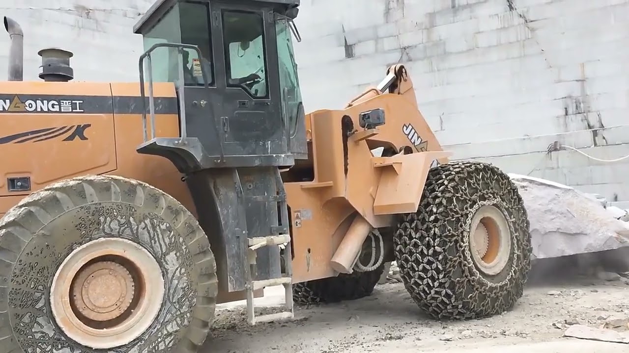Mine Machine Heavy Duty Stone Blocks Loading Unloading Fork Forklift Loader For Quarry