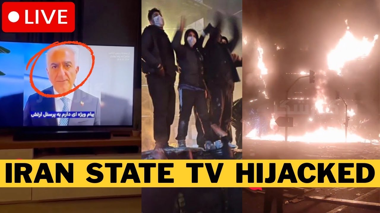 🚨 BREAKING: Iran State TV Hijacked - IRGC Base Burned Down By Iranians